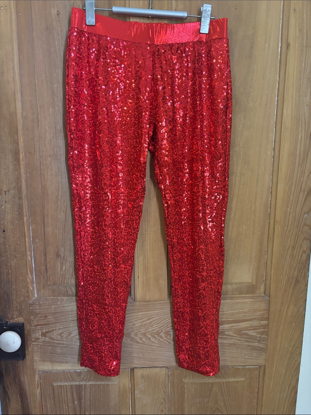 Snazzy Sparkly red sequin pants